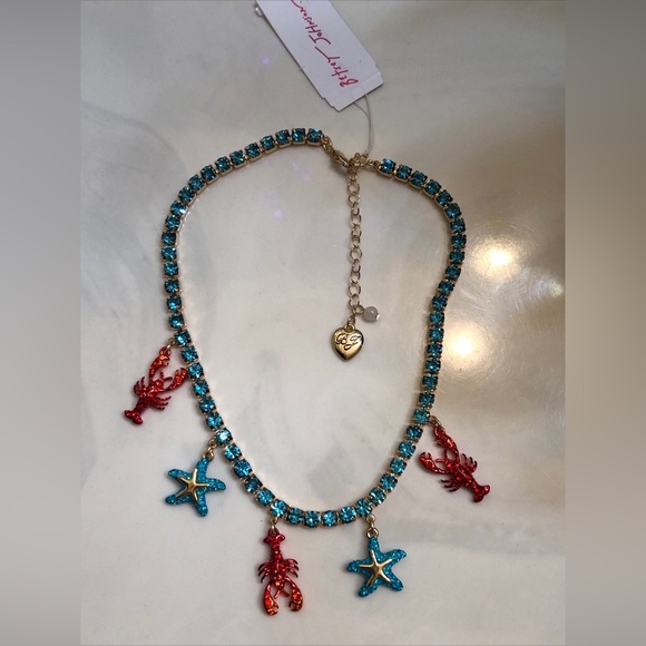 Betsey Johnson Jewelry - Betsey Johnson Mermaid Jewels Crystal Tennis Necklace Lobster & Starfish NWT